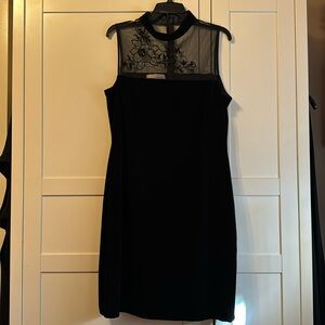 Evan Picone size 16 sleeveless black velvet